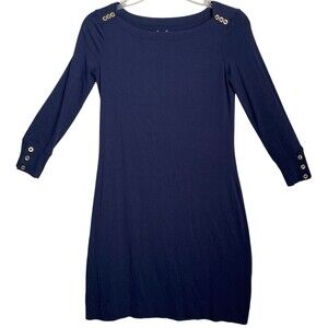 Lilly Pulitzer Sophie Dress Navy Blue‎ XXS Perfect Summer Classic